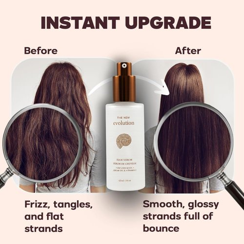 HerStyler Hair Serum - Nourishing Argan Oil & Vitamin E for Anti-Frizz & Enhanced Shine | Non-Greasy Formula