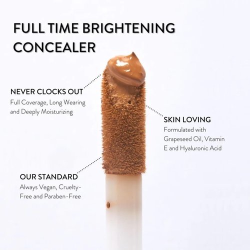 Mented Cosmetics Full-Time Eye Brightening Concealer - Lightweight Full-Coverage Makeup for Under Eyes & Blemishes