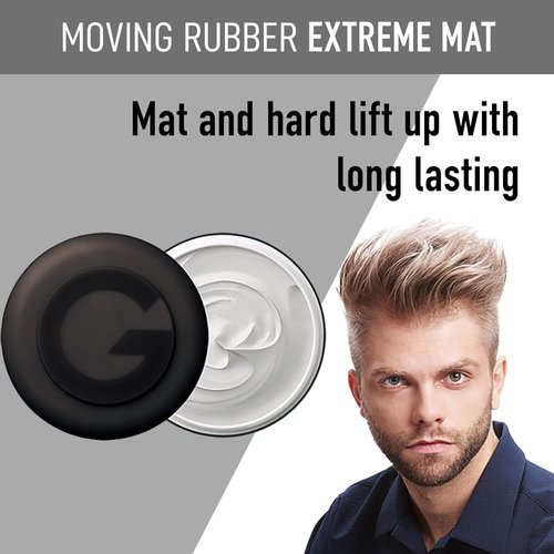 GATSBY Moving Rubber Extreme Mat Hair Styling Wax - Strong Hold, Matte Finish | 80g/2.8oz