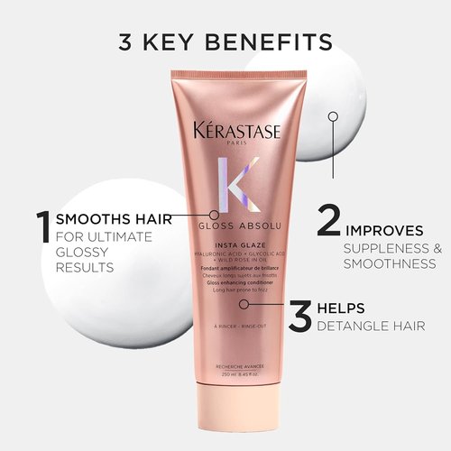 Kerastase Gloss Absolu Shampoo & Conditioner Set - High-Shine, Anti-Frizz, Deep Hydration for Glossy, Bouncy Hair