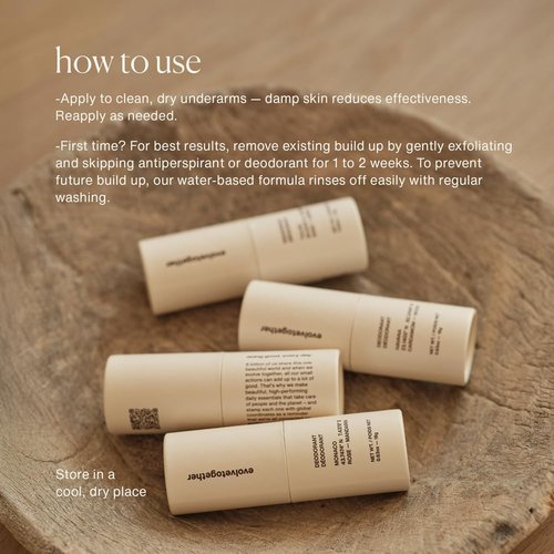 EvolveTogether Aluminum-Free Natural Deodorant - 4 Pack Travel Set | Vegan & Cruelty-Free, Soothes Skin