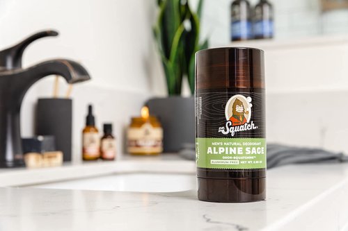 Dr. Squatch Natural Deodorant for Men – Odor-Squatching Men's Deodorant Aluminum Free - Alpine Sage 2.65 oz (1 Pack)