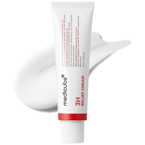 Medicube 3H Daily Relief Cream - Soothing Moisturizer for All Skin Types | Lightweight Hydration with Guaiazulene & Ceramide