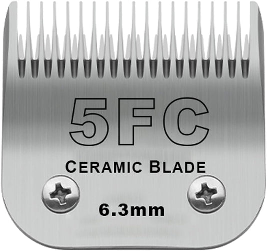 Skiennix Detachable Dog Grooming Clipper - Ceramic Blades for Andis & Oster | Size 5FC (1/4”, 6.3mm) Cut Length