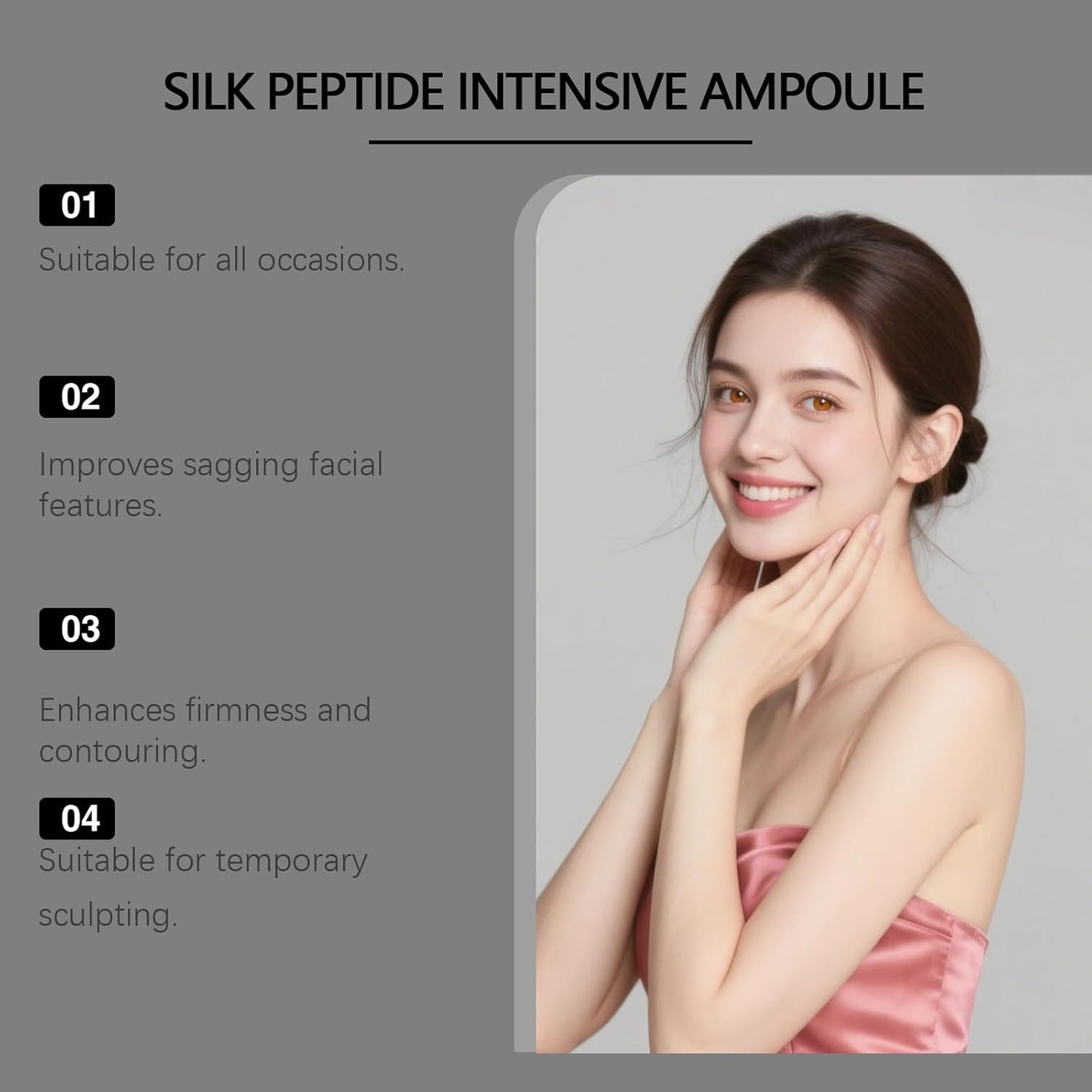 Skiennix Silk Peptide Intensive Lifting Ampoule - Anti-Aging Serum for Face Tightening & Hydration