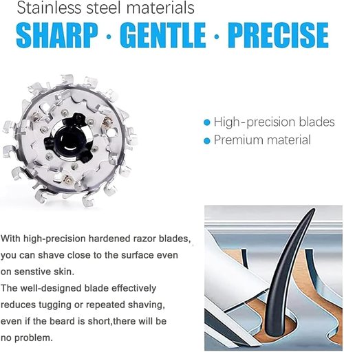 Philips Norelco HQ9 Replacement Shaver Heads - 6 Pack Compatible Blades for Electric Shavers