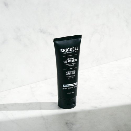 Brickell Men's Daily Defense SPF 20 Face Moisturizer - Natural Zinc Oxide Sunscreen, Hydrates & Protects Skin, 3.4oz, Unscented