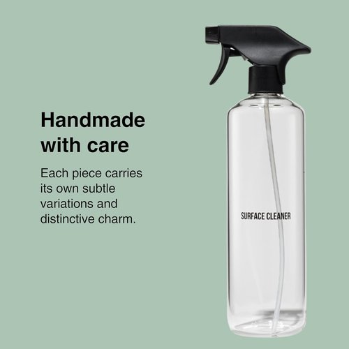 Public Goods Glass Spray Bottle - Refillable Multi-Surface Cleaner | BPA-Free Borosilicate Glass | 24 Oz