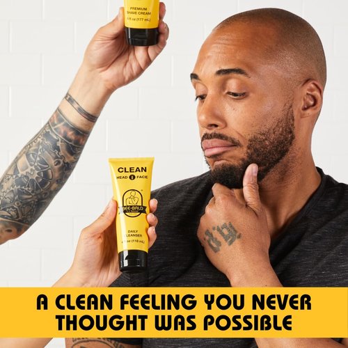 Bee Bald CLEAN Daily Head & Face Cleanser - Refreshing Bald Head Care for Men & Women | 4 fl Oz