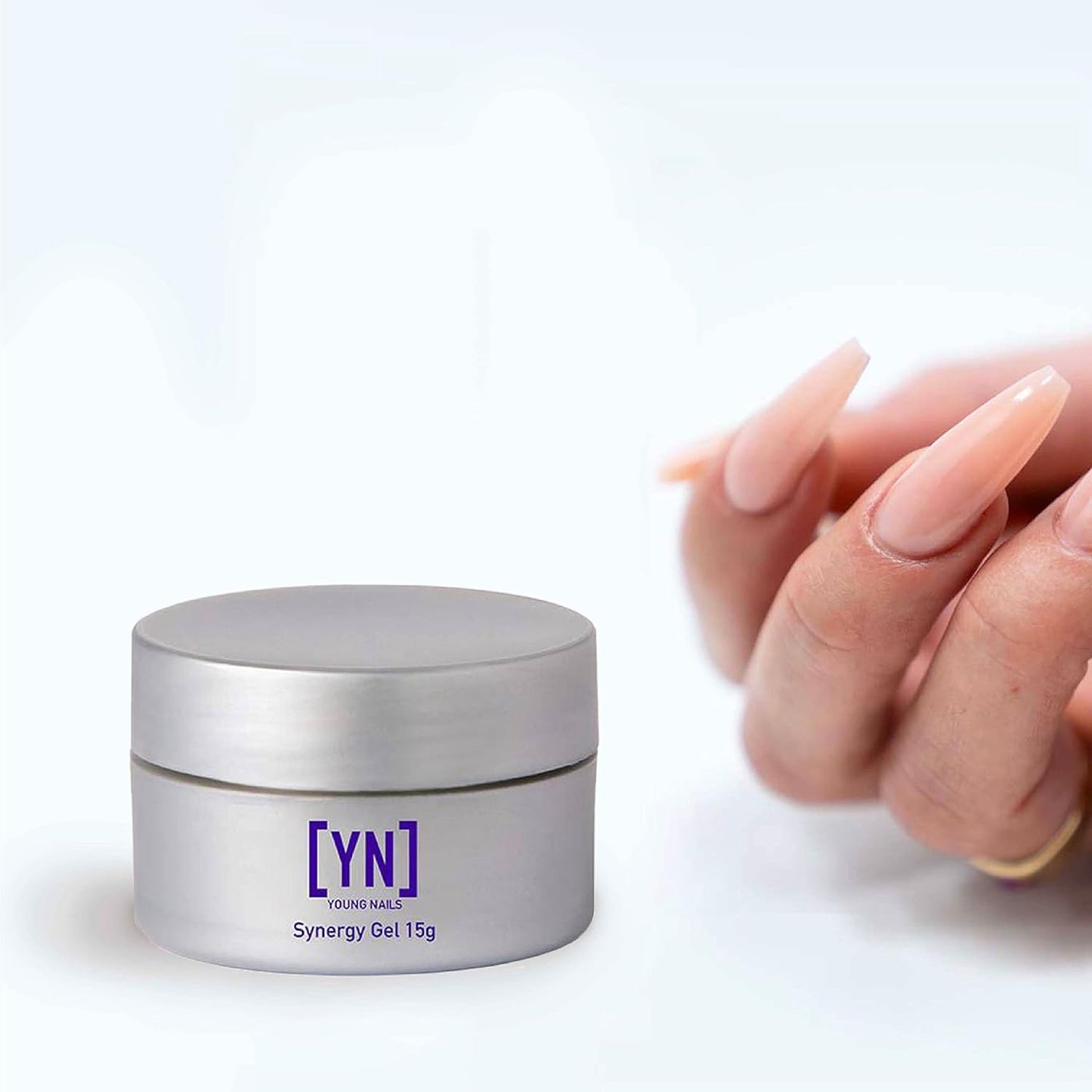 Young Nails Synergy Gel - Hard Builder Gel for Superior Adhesion & Strength | Pink, 15g