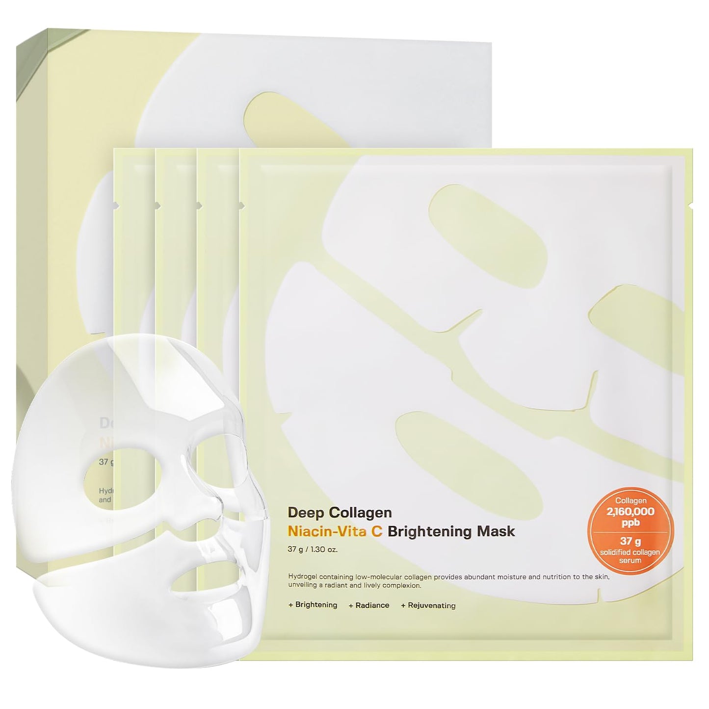 SUNGBOON EDITOR Deep Collagen Niacin-Vita C Overnight Mask - Brightening & Anti-Wrinkle | 4 Pack