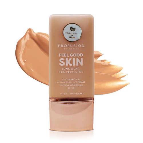 Profusion Cosmetics Liquid Foundation - Lightweight, Breathable Formula for Flawless Radiance | Vegan & Cruelty-Free - Medium 5