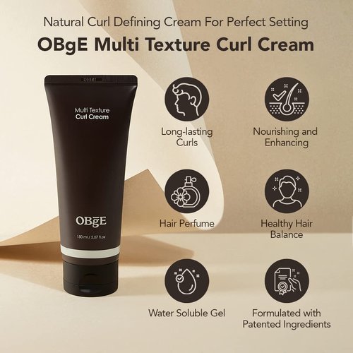 OBgE Multi Texture Curl Cream - Natural Curl Styling, Frizz Control & Moisture | 5.1 fl oz