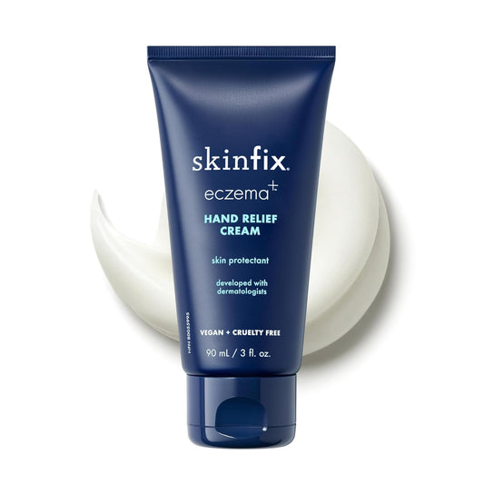 Skinfix Hand Relief Cream - 3 Fl Oz | Reduces Redness, Stinging & Cracking for Sensitive Skin - Fragrance-Free, Vegan