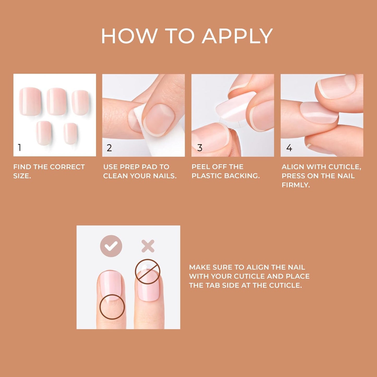 KISS imPRESS No Glue Mani Press On Nails - Simple Pleasure Nude Short Squoval Shape | 30 Nails & Accessories