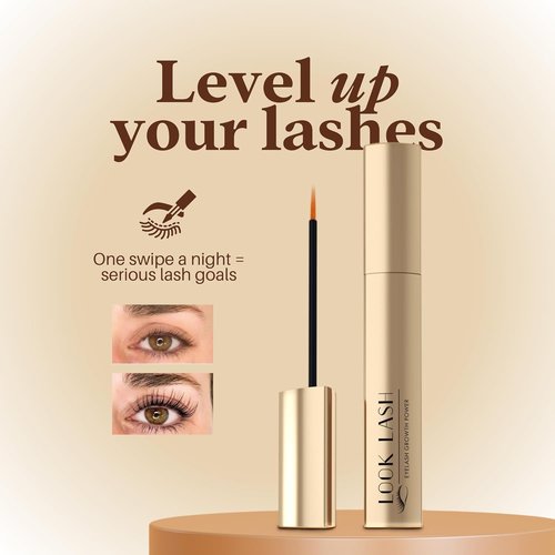 Look Lash Eyelash Enhancing Serum & Eyebrow Serum - Achieve Longer Lashes & Fuller Brows, 5.5 ml