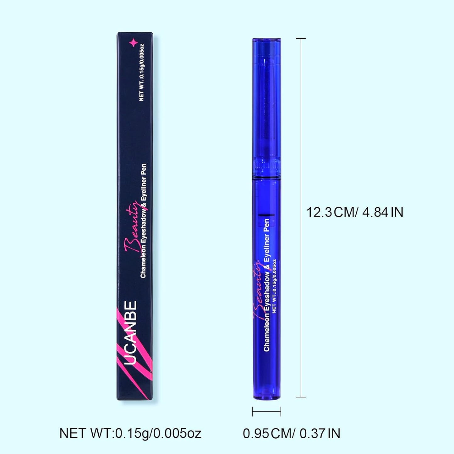 UCANBE Chameleon Eyeshadow & Eyeliner Gel Pencil - Waterproof Multichrome Metallic Glitter (Electric Blue to Royal Purple)