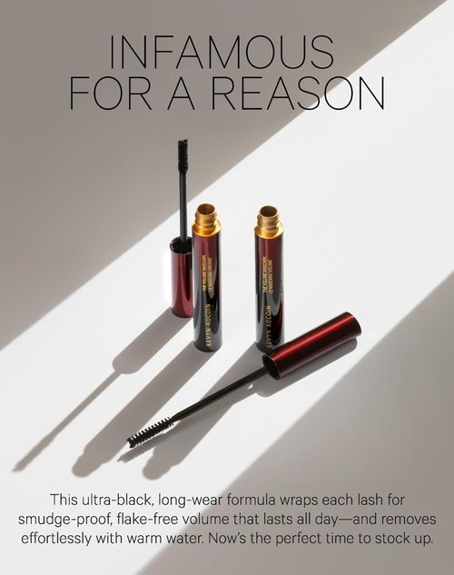 **Kevyn Aucoin Volume Mascara - Precision Detail Brush for Long-Lasting, Clump-Free Lashes in Black**