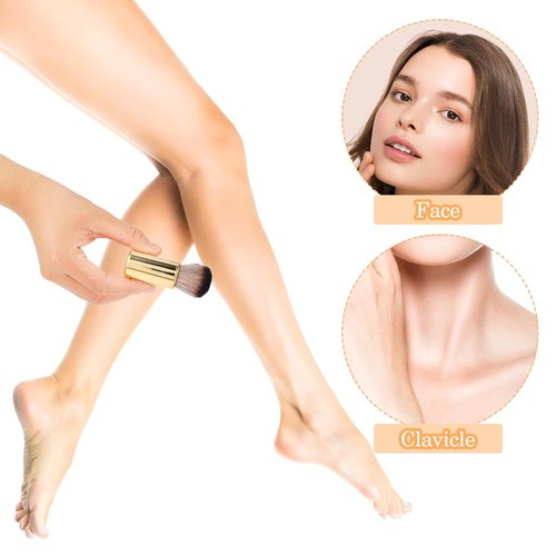 Divina Vitae Self Tan Brush - Soft Portable Body Makeup Brush for Flawless Tanning (Gold)