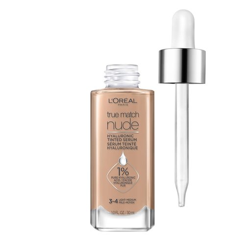 L'Oreal Paris True Match Nude Hyaluronic Tinted Serum Foundation - Light-Medium 3-4 | 1 fl. oz.
