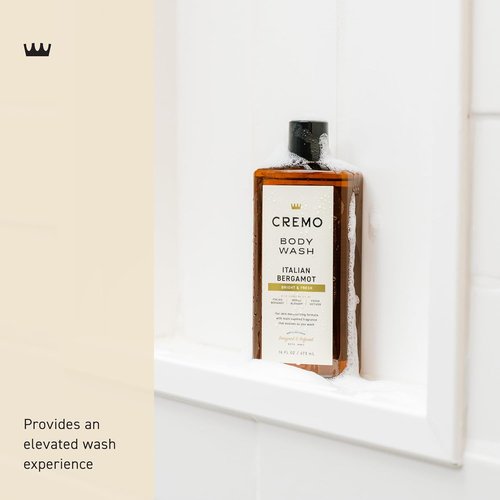 Cremo Body Wash for Men - Rich-Lathering Italian Bergamot Scent | 16 Fl Oz