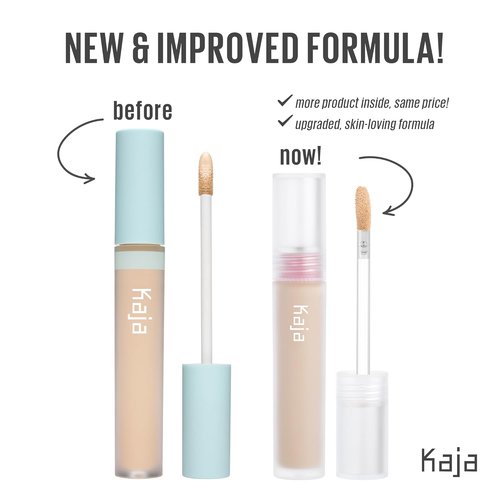 Kaja Liquid Concealer - Buildable, Lightweight Formula for Light-to-Medium Coverage | 07 Sweet Toast, 0.21 Oz