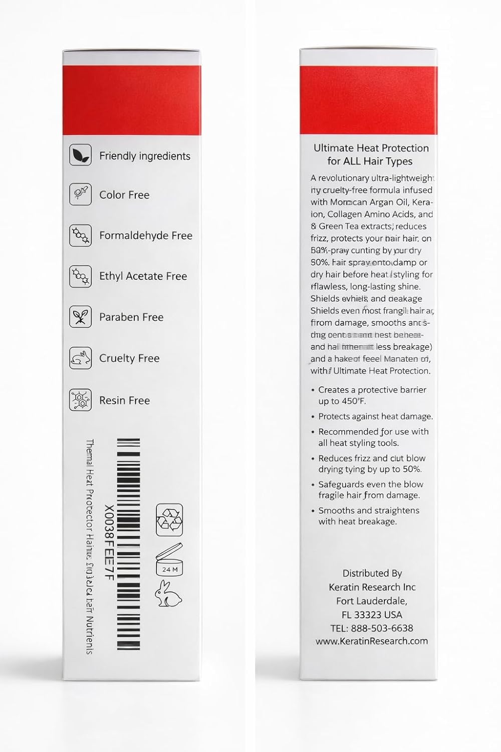 Skiennix Thermal Hair Protector Spray - Enhances Shine, Eliminates Frizz & Detangles | Heat Activated Formula