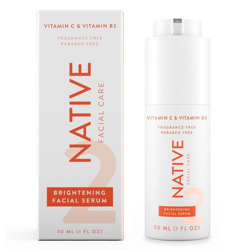 Native Brightening Facial Serum - Hydrating Vitamin C & Niacinamide Formula | Fragrance-Free, 30ml