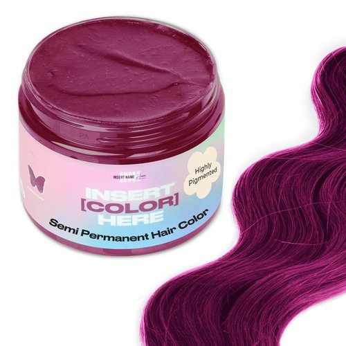 INH Semi Permanent Hair Color - Pink Hair Dye | Vegan Color Depositing Conditioner | 6oz Fuchsia Tint