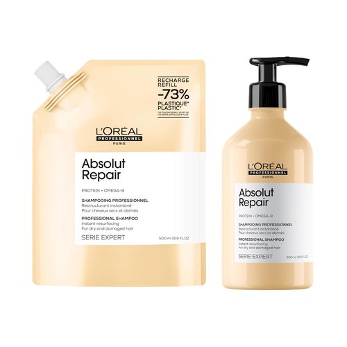 L'Oreal Professionnel Absolut Repair Shampoo - Protein Treatment for Dry, Damaged Hair | Refill Available