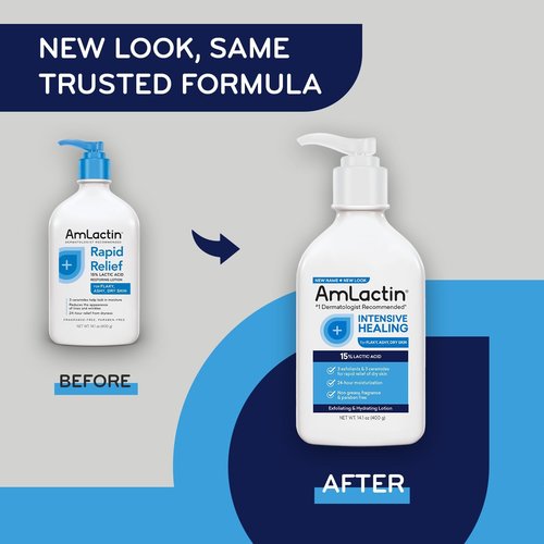 Amlactin Rapid Relief Restoring Lotion + Ceramides - 7.9 oz, Pack of 2