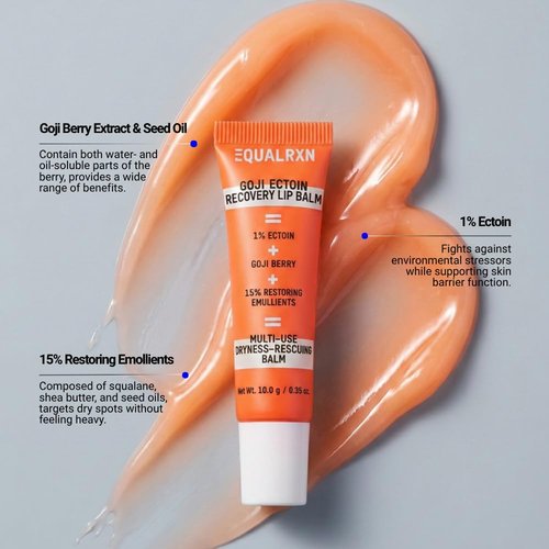 Goji Ectoin Recovery Lip Balm - Hydrating Formula with Papaya Enzyme for Dry, Chapped Lips