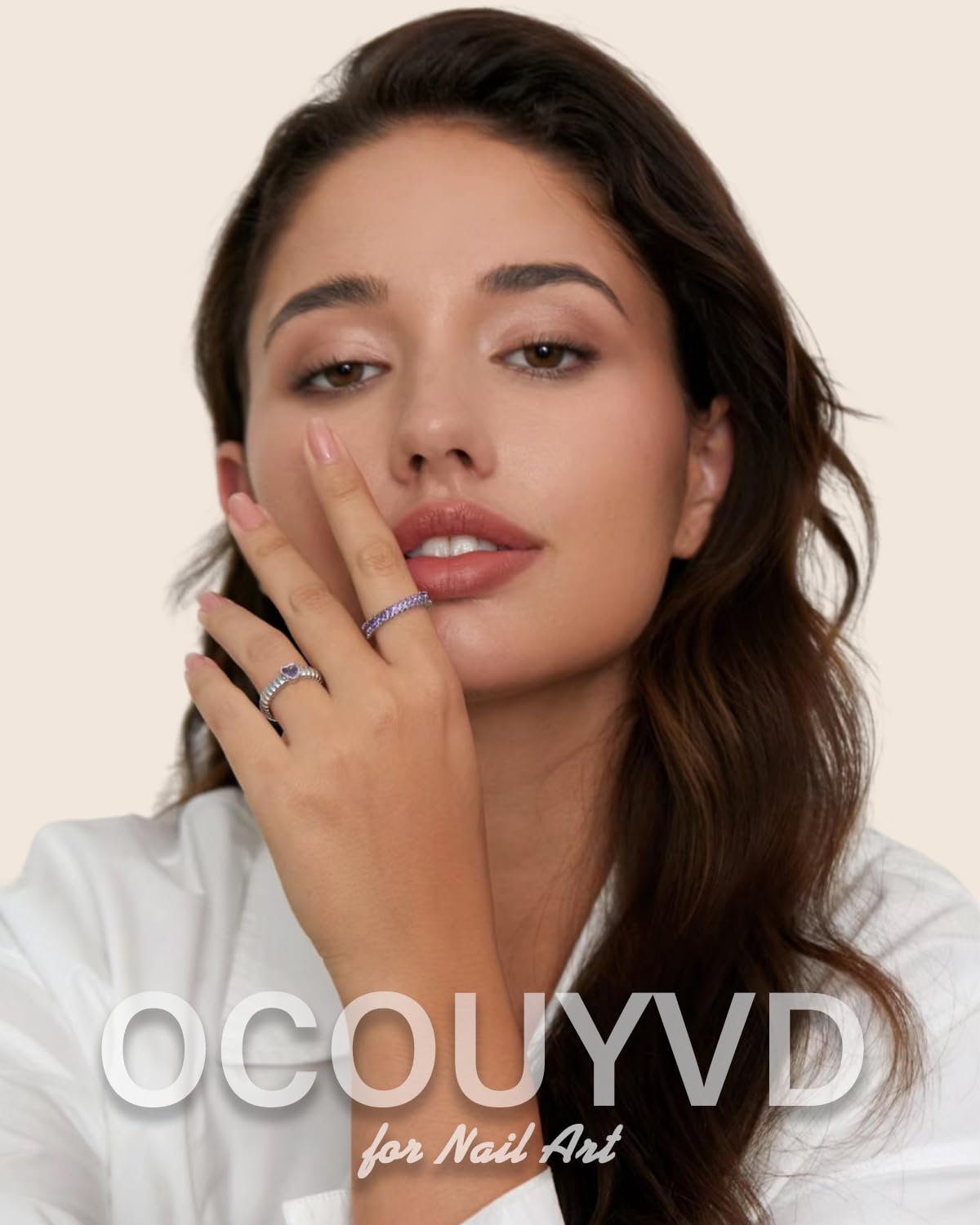 Blue Press on Nails Medium Length Ocean Fake Nails Square Shape Gradient Summer Acrylic Nails Designs Reusable Glossy False Nails Full Cover Stick on Nails for Women Girls Nail Decoration 24 Pcs