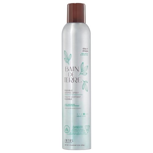 Bain de Terre Hairspray - Nourishing Argan & Monoi Oils Formula | 9 Fl Oz for Strong Hold
