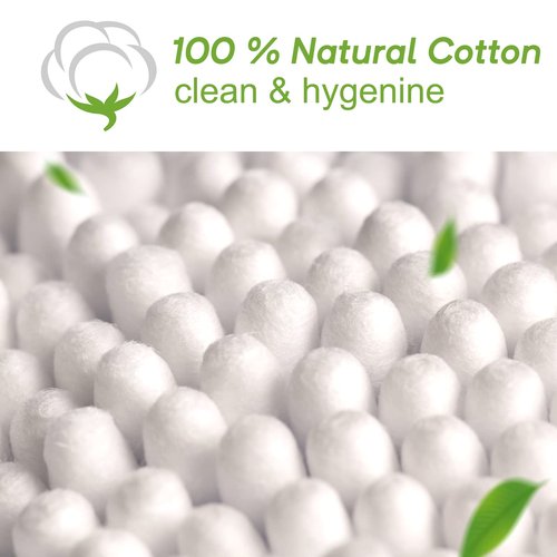 1000 Pcs Bamboo Cotton Swabs, 900 Pcs Cotton Buds and 100 Pcs 6 Inch Long Cotton Swabs Set, Ideal for Daily Ear Cleaning, Makeup, Pet Care, Art & Crafts, Gun Cleaning