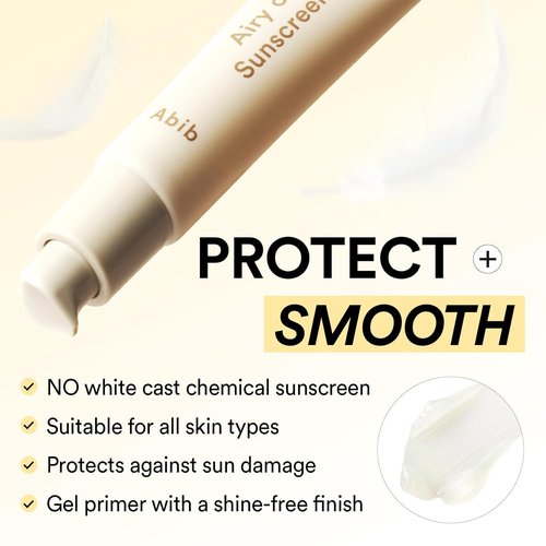 Abib Airy Clear Sunscreen Gel SPF 30 - Lightweight, No White Cast Formula | 1.01 fl. oz / 30 g