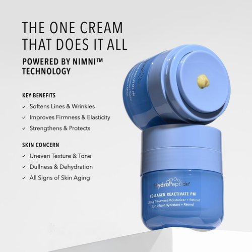 HydroPeptide Collagen ReActivate PM - Lifting Moisturizer with Retinol & NIMNI Technology, 1 Oz
