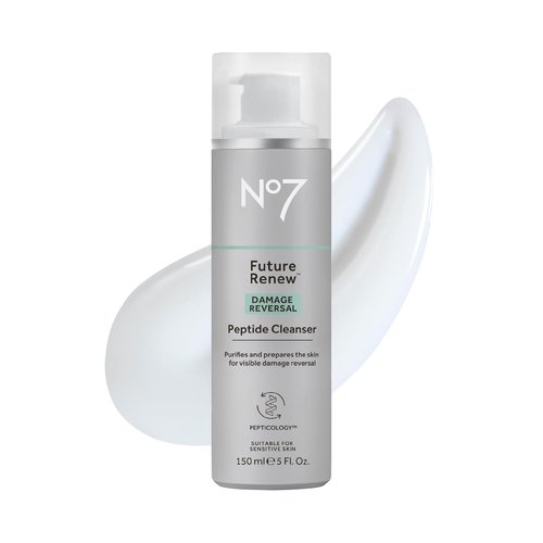No7 Future Renew Face Cleanser - Anti-Aging Peptide Formula for Smoother, Nourished Skin | Fragrance-Free (5 Fl Oz)