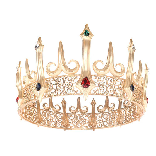 Eseres Gold King Crown for Men Adult's Costume Crowns Prom Crown for Birthday