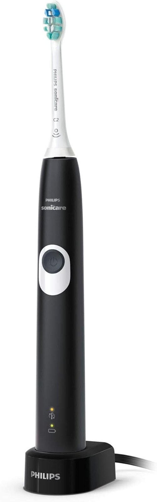 Philips Sonicare Rechargeable Electric Toothbrush - ProtectiveClean 4100, Black, HX6810/50