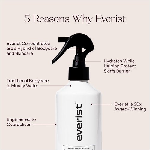 Everist Body Oil Spritz - Lightweight Waterless Vitamin-Infused Dry Body Oil with Vitamin C & E | 6.1 fl oz
