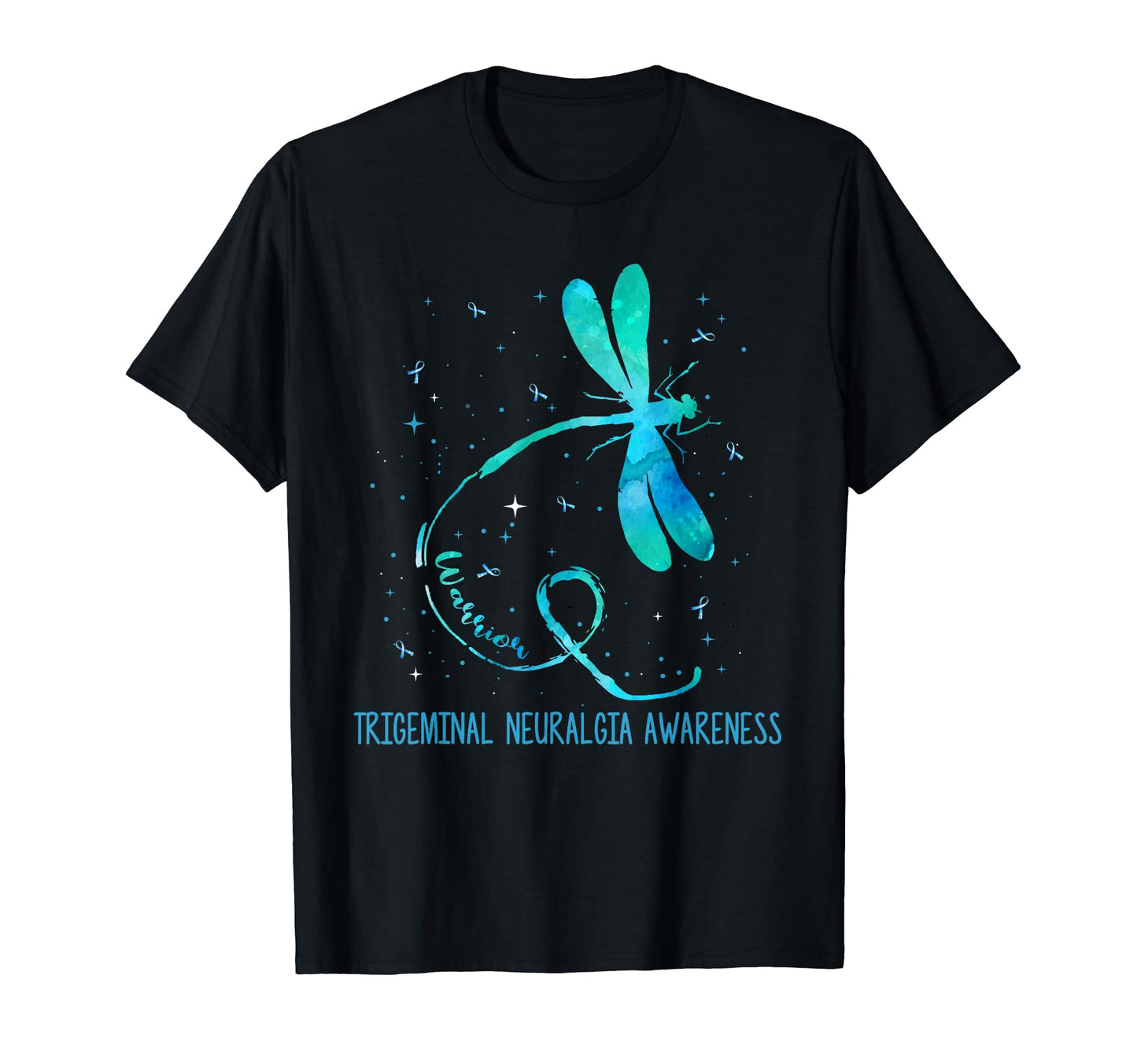 Ki Trigeminal Neuralgia Awareness Costume Dragonfly Ribbon T-Shirt