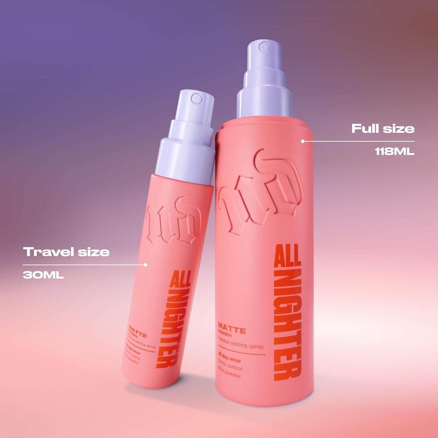 Urban Decay All Nighter Matte Waterproof Makeup Setting Spray - 24HR Wear, Blurring Finish, Oil Control