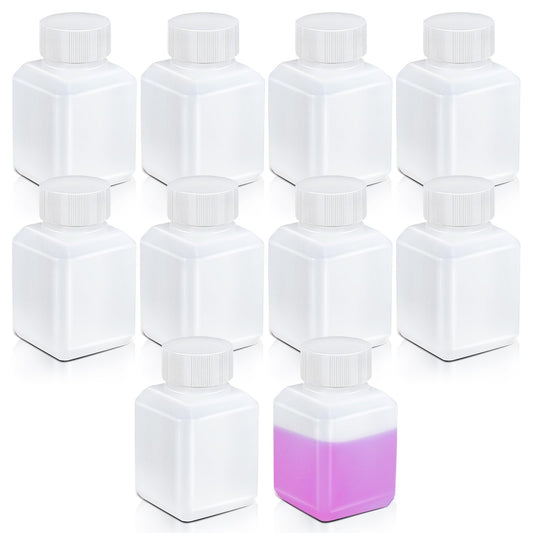 UMETASS Leak Proof Reusable Plastic Bottles TSA Approved with Screw Caps for Travel, 1.4oz/40ml Food Grade Airtight Small Plastic Bottles Containers for Liquids Oils (Translucent, 10 Pcs)