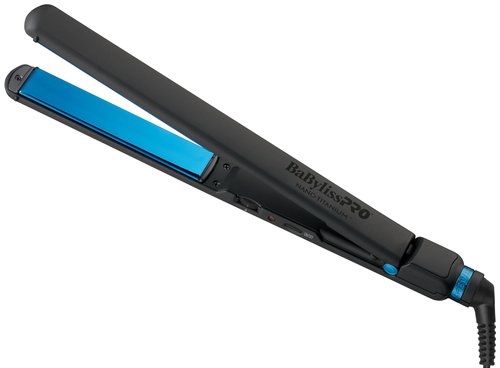 BabylissPRO Nano Titanium Ultra-Thin Hair Straightener, Professional Flat Iron, 5-Inch Extended Plates for Faster Straightening, for All Hair Types