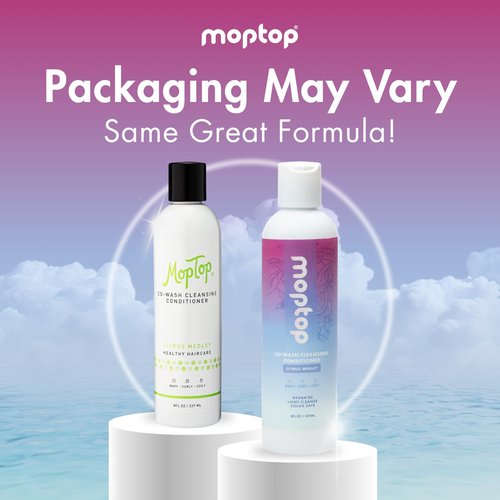 MopTop Cowash Cleansing Conditioner - Moisture-Rich Curly Hair Care, Frizz Control | Citrus Medley, 8oz