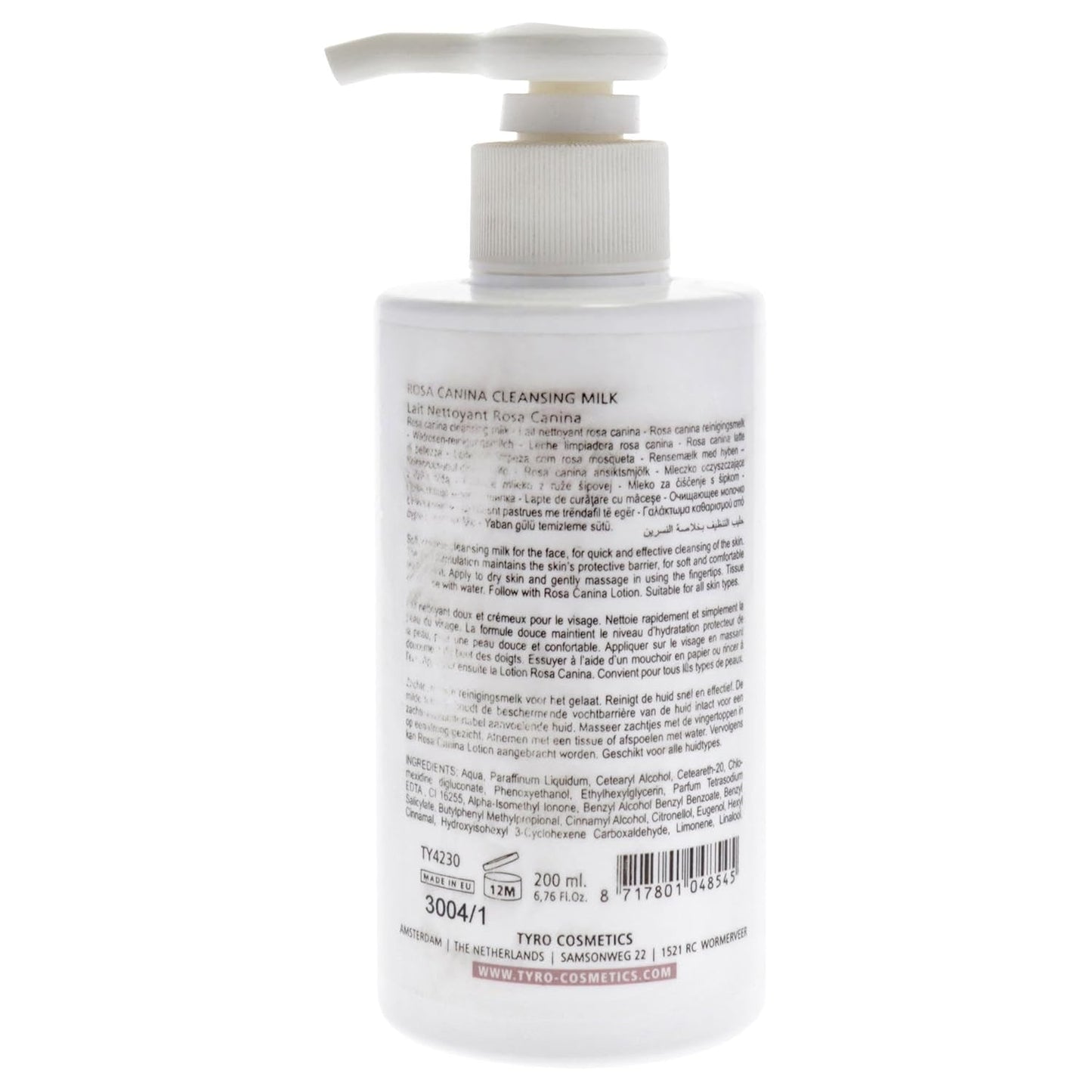 Tyro Rosa Canina Cleansing Milk - Gentle Unisex Cleanser for All Skin Types | 6.76 oz