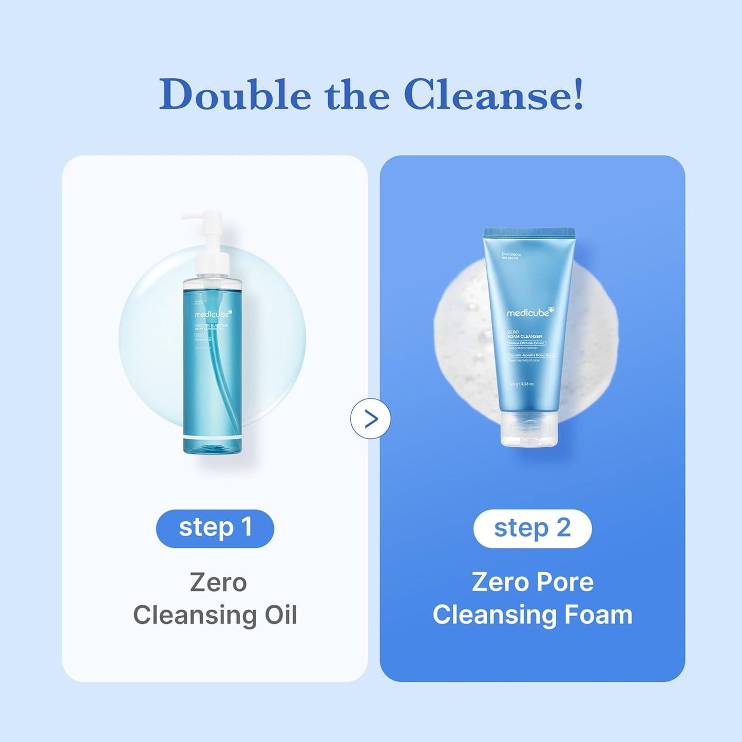 medicube Facial Cleanser Zero Foam Cleanser | Daily Gentle Cleansing Foam for Sensitive Skin | Excess Sebum Control, Hydration, Pore Minimization | Korean Skincare, 4.23 oz