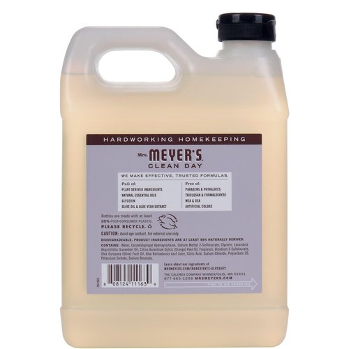 MRS. MEYER'S CLEAN DAY, Soap Hand Liquid Refill Lavender, 33 Fl Oz