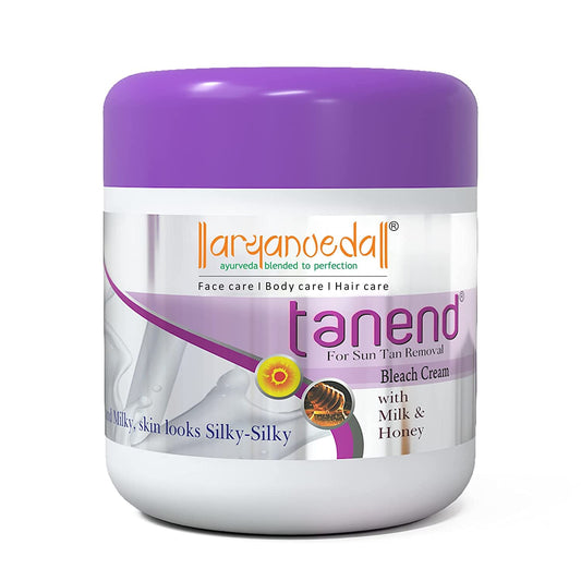 SJH Tanend Bleach Cream for All Skin Types | with Milk & Honey for Skin Smoothening, Tightens Pores | Removes Sun Tan with Bleach | Lightens Dark Spots 450 gm (Pack of 1)